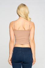 Load image into Gallery viewer, Arielle Criss-Cross Padded Tank in Mocha
