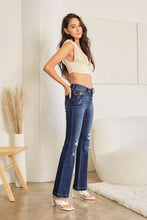 Load image into Gallery viewer, Jackie Mid-Rise Distressed 5-Button Flares - (Reg, Petite, &amp; Plus)

