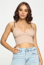 Load image into Gallery viewer, Rebecca V-Neck Padded Tank in Taupe

