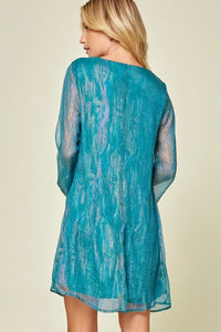 SALE - The Gabriella Sheer Sleeve Dress (Regular & Plus)