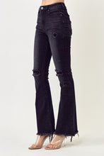 Load image into Gallery viewer, SALE - The Jada High Rise Distressed Raw Hem Flare

