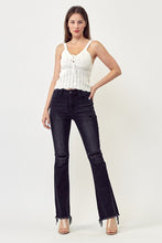 Load image into Gallery viewer, SALE - The Jada High Rise Distressed Raw Hem Flare
