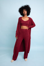 Load image into Gallery viewer, Soft and Sweet Lounge Cardigan in Wine

