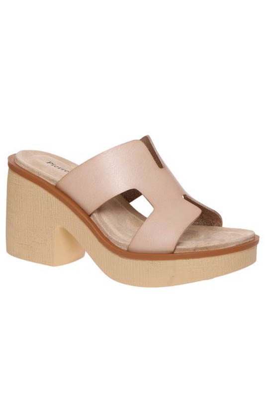 Icon Sandal Wedges in Nude