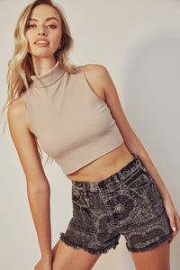 Celestial Summer Shorts in Charcoal