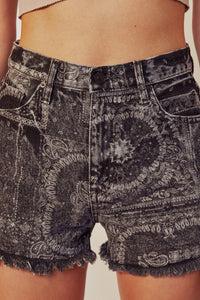Celestial Summer Shorts in Charcoal
