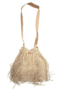 Calista Woven Shoulder Bag in Natural