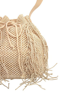 Calista Woven Shoulder Bag in Natural
