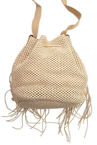 Calista Woven Shoulder Bag in Natural