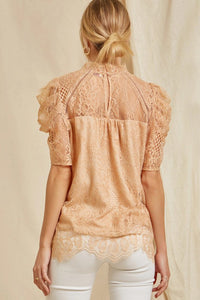 The Felicity Short Sleeve Lace Blouse