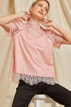 Load image into Gallery viewer, The Felicity Short Sleeve Lace Blouse
