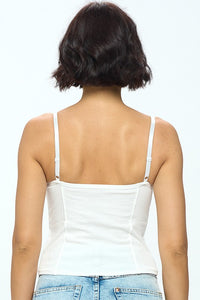 Cora Padded Tank in White | SALE