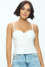 Load image into Gallery viewer, Cora Padded Tank in White
