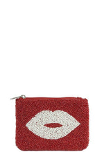Load image into Gallery viewer, Beaded Lips Coin Purse
