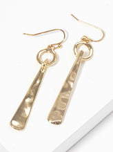 Load image into Gallery viewer, Aubrey Hammered Drop Earring in Gold
