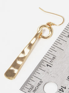 Aubrey Hammered Drop Earring in Gold
