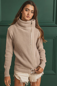 Charlotte High Neck Sweater Jacket