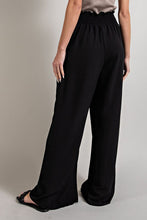 Load image into Gallery viewer, Lennon Smocked Wide Leg Pant in Black
