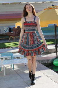 Delia Smocked Tie Back Dress