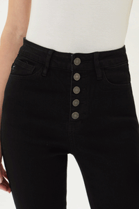 5 Button Super Skinny Jeans in Black (Regular & Plus)
