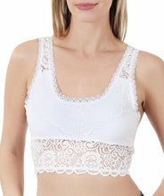 Load image into Gallery viewer, Lace Seamless Back Bralette - White
