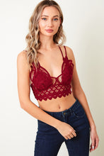 Load image into Gallery viewer, S &amp; H Bralette - Wine - No Pads
