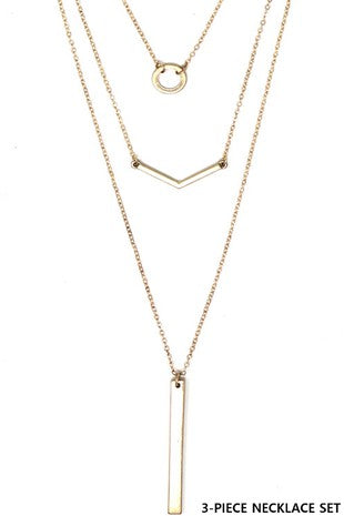 Simple Layered Necklace (gold or silver)