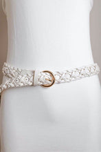 Load image into Gallery viewer, Ainslee Double Braided Belt in White
