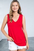 Load image into Gallery viewer, SALE - Cutaway Flag Back Tank in Red

