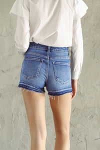 SALE - Greer Dark Wash Ultra High Rise Shorts (Sizes S-XL)