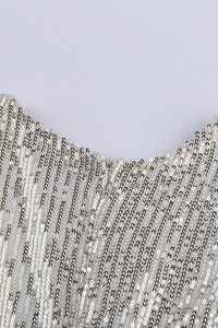 Lantern Sleeve Sequin Dress
