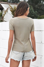 Load image into Gallery viewer, SALE - Alli Scoop Neck Tee in Khaki
