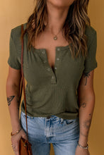 Load image into Gallery viewer, Alli Scoop Neck Tee in Olive
