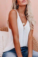 Load image into Gallery viewer, Boho Vibes Knit Tank - White
