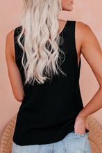 Load image into Gallery viewer, Boho Vibes Knit Tank - Black
