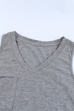 Load image into Gallery viewer, Molly Racerback Casual Pocket Tank - Light Grey
