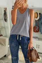 Load image into Gallery viewer, Molly Racerback Casual Pocket Tank - Light Grey
