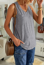 Load image into Gallery viewer, Molly Racerback Casual Pocket Tank - Light Grey
