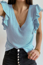 Load image into Gallery viewer, SALE - Cascading Knit Tank in Sky Blue
