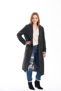 Long Line Open Front Coat